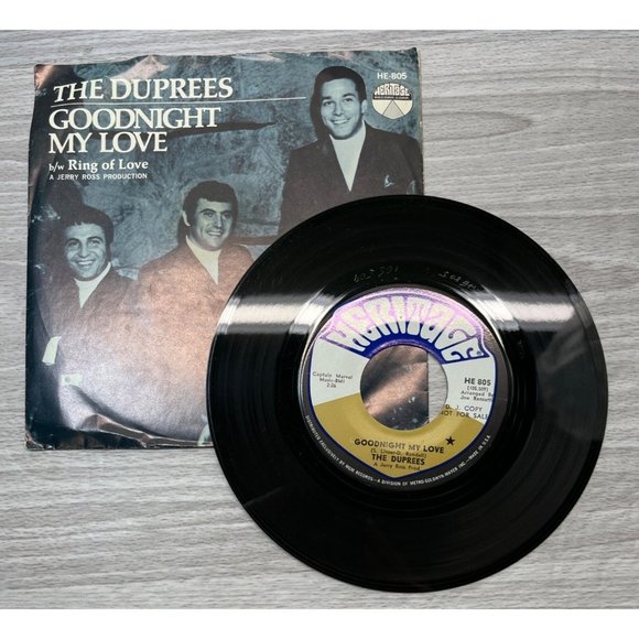 The Duprees Goodnight My Love / Ring of Love 45 Soul Promo with Picture Sleeve - Picture 1 of 6